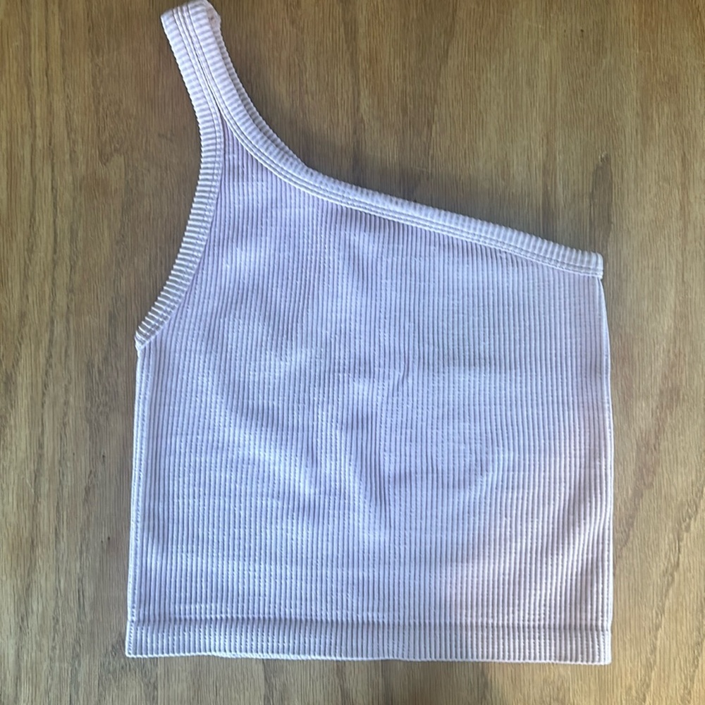 One shoulder fitted purple tank - brand new - never worn - so so soft - fit s/xs